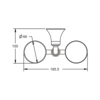 Стакан Rose RG12 RG1222 двойной, хром