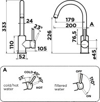 Смеситель для кухни Omoikiri Shinagawa 2 Plus PA пастила