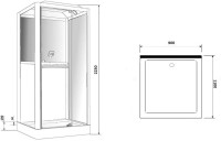 Душевая кабина Grossman GR-123 110x90 см белая