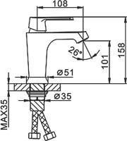 Смеситель для раковины Frap H31 F1031