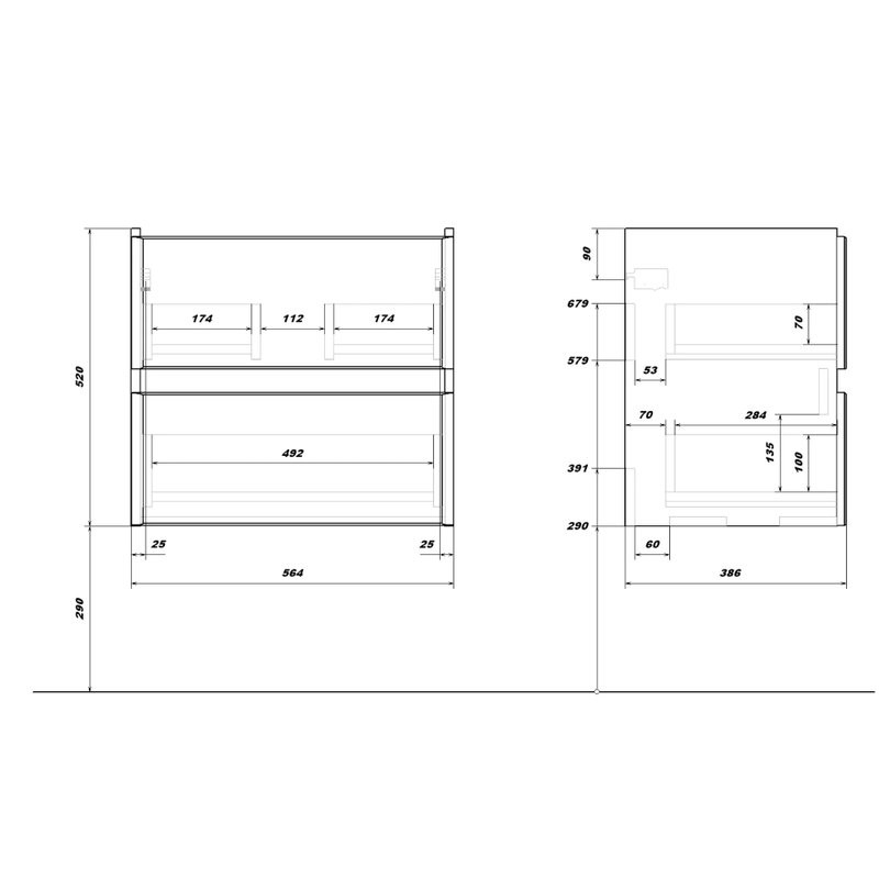 Мебель для ванной комнаты SanStar Graffa 60 дуб вотан, графит софт, раковина Фостер 60