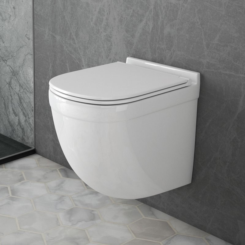 Комплект Унитаз подвесной Owl 1975 Eld TOWLT190101 безободковый + Инсталляция Geberit Duofix Delta 458.149.21.1 с кнопкой смыва, хром + Звукоизоляция