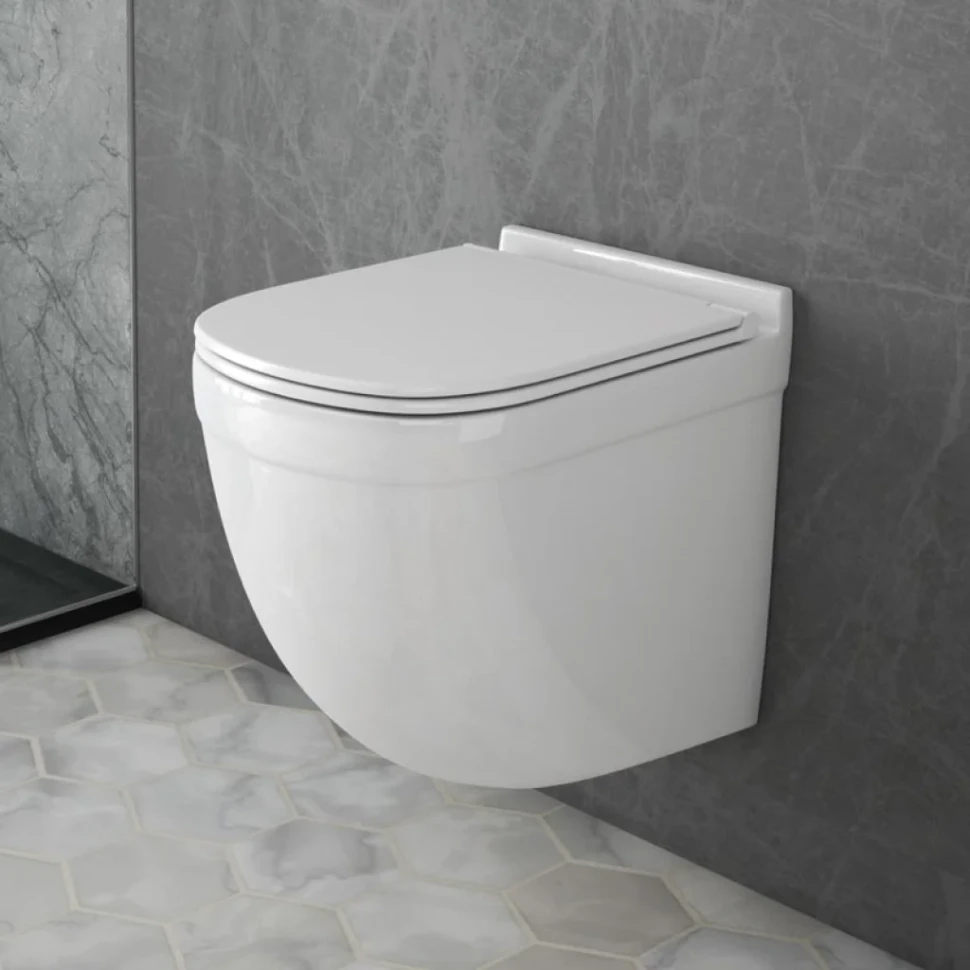 Комплект Унитаз подвесной Owl 1975 Eld TOWLT190101 безободковый + Инсталляция Geberit Duofix Delta 458.149.21.1 с кнопкой смыва, хром + Звукоизоляция