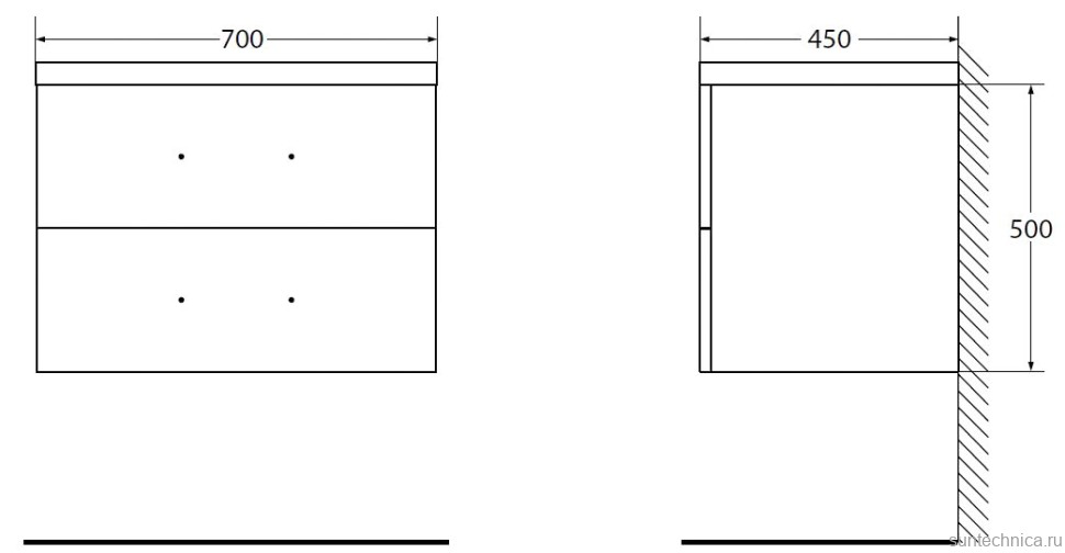 Тумба с раковиной BelBagno Aurora 70 rovere tabacco