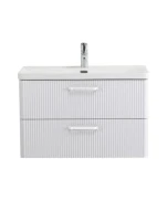 Тумба с раковиной BelBagno Due 80 ручки белые, bianco lucido