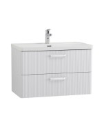 Тумба с раковиной BelBagno Due 80 ручки белые, bianco lucido