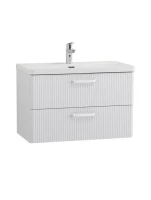 Тумба с раковиной BelBagno Due 80 ручки белые, bianco lucido