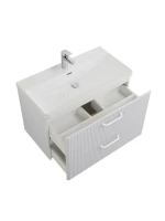 Тумба с раковиной BelBagno Due 80 ручки белые, bianco lucido