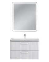Тумба с раковиной BelBagno Due 80 ручки белые, bianco lucido