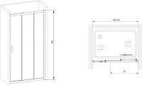 Душевой уголок RGW Passage PA-13+80 см (139-141)x80x195 профиль хром, стекло прозрачное