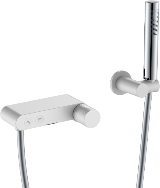 Смеситель для ванны с душем Boheme Stick 123-WCR white diamond chrome
