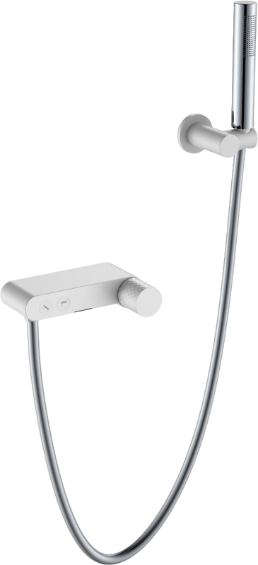 Смеситель для ванны с душем Boheme Stick 123-WCR white diamond chrome