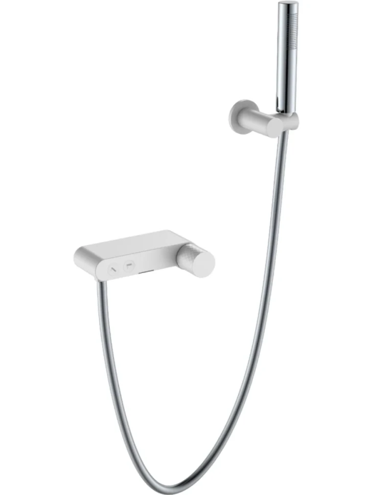 Смеситель для ванны с душем Boheme Stick 123-WCR white diamond chrome