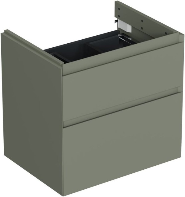 Тумба под раковину без столешницы Allen Brau Infinity 60 2 ящика, без подсветки, матовая олива
