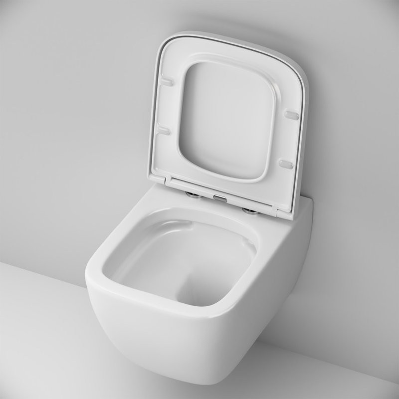 Комплект  Унитаз подвесной AM.PM Gem C901701SC безободковый, с микролифтом + Система инсталляции для унитазов Grohe Rapid SL 38772001, 3 в 1 с кнопкой