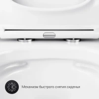 Комплект  Унитаз подвесной AM.PM Gem C901701SC безободковый, с микролифтом + Система инсталляции для унитазов Grohe Rapid SL 38772001, 3 в 1 с кнопкой