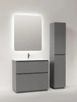 Тумба с раковиной Sancos Folk Floor 90 напольная, ergraut soft, раковина CN7019
