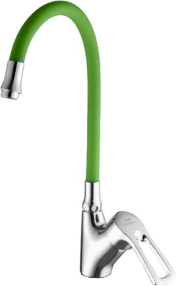 Смеситель для кухни Fashun A4466+A7251 хром, зеленый