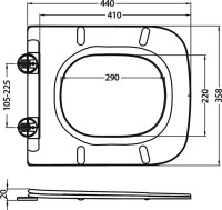 Комплект Унитаз подвесной BelBagno Prado BB10150CH безободковый + Крышка BB10150SC с микролифтом, петли хром + Инсталляция TECE Now 9400412 4 в 1 с кнопкой смыва