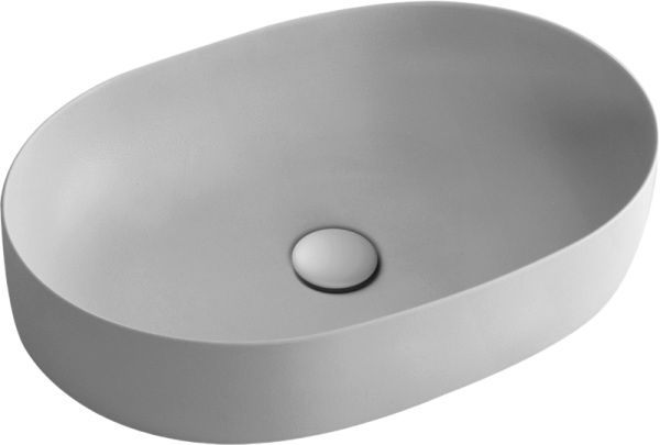 Накладная раковина Kerasan Nolita 60х40 см, серая матовая