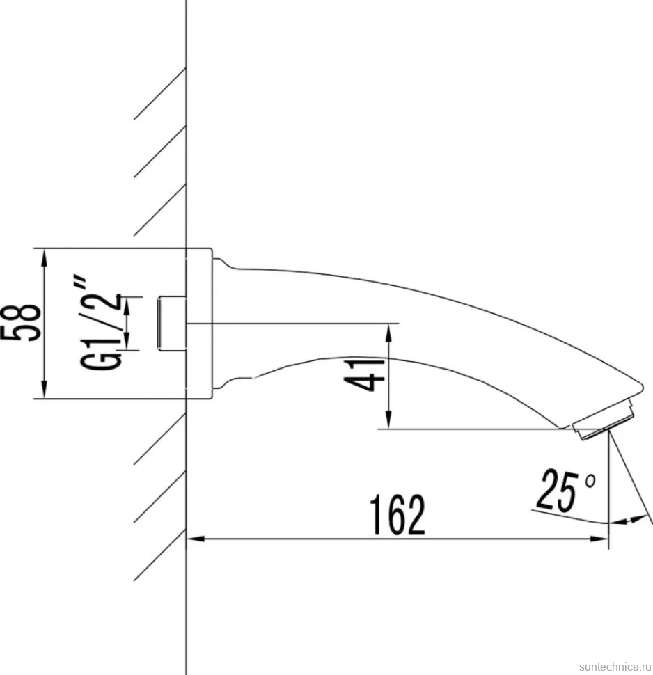 Излив Lemark LM3781BL для ванны, черный