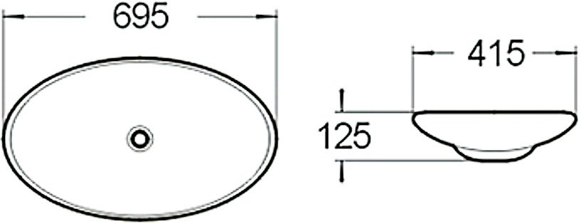 Накладная раковина SantiLine SL-1031