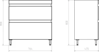 Тумба с раковиной ASB-Mebel Коста 80 светлый орех Тумба с раковиной ASB-Mebel Коста 80 светлый орех