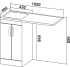 Мебель для ванной Runo Лира 45, R, под стиральную машину, раковина лайт