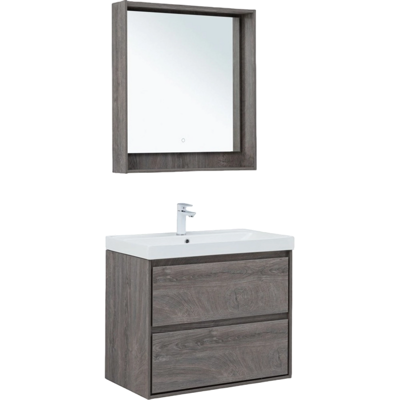 Тумба под раковину без столешницы Aquanet Милан 80 подвесная, дуб рошелье