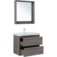 Тумба под раковину без столешницы Aquanet Милан 80 подвесная, дуб рошелье