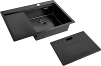 Комплект Мойка Zorg Master N-7852-R Grafit + Измельчитель Inox D