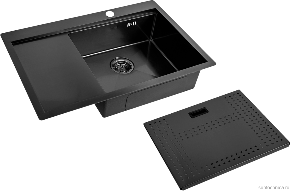 Комплект Мойка Zorg Master N-7852-R Grafit + Измельчитель Inox D