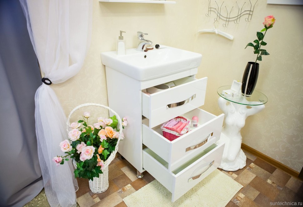 Тумба с раковиной Sanflor Одри 60/2 напольная