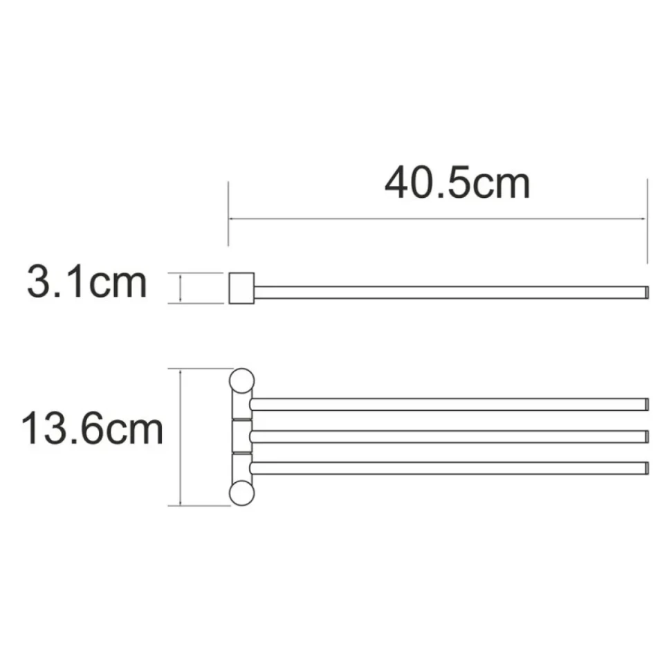Держатель для полотенец Wasserkraft Tauber 1033B black