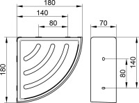 Полка Keuco Elegance 11657 латунь шлифованная, антрацит