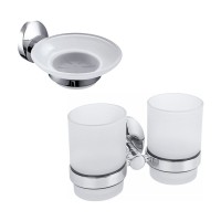 Набор Стакан Fixsen Europa FX-21807 двойной + Мыльница FX-21808 Набор Стакан Fixsen Europa FX-21807 двойной + Мыльница FX-21808