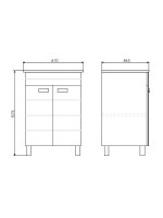 Мебель для ванной комнаты Comforty Модена 60М напольная, белая