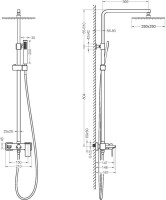 Душевая стойка Timo Selene SX-1030/16 матовая белая