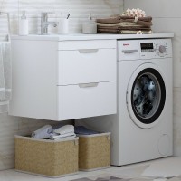 Тумба с раковиной Corozo Алиот 120, подвесная, под стиральную машину L