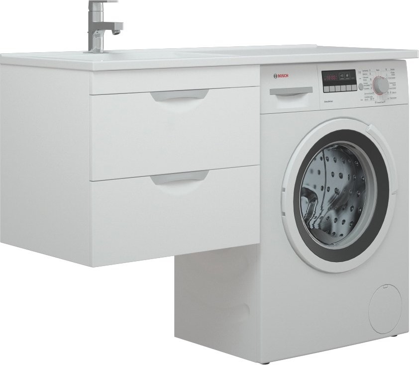 Тумба с раковиной Corozo Алиот 120, подвесная, под стиральную машину L