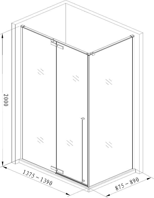 Душевой уголок Aquanet Ideal AE-AXC94MB-S-B 140х90, черный матовый