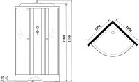 Душевая кабина Niagara Eco E100/13/TN 100х100 см