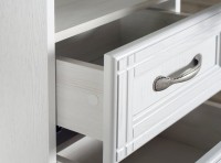 Шкаф пенал для ванной ASB-Woodline Берта 40 белый, патина серебро