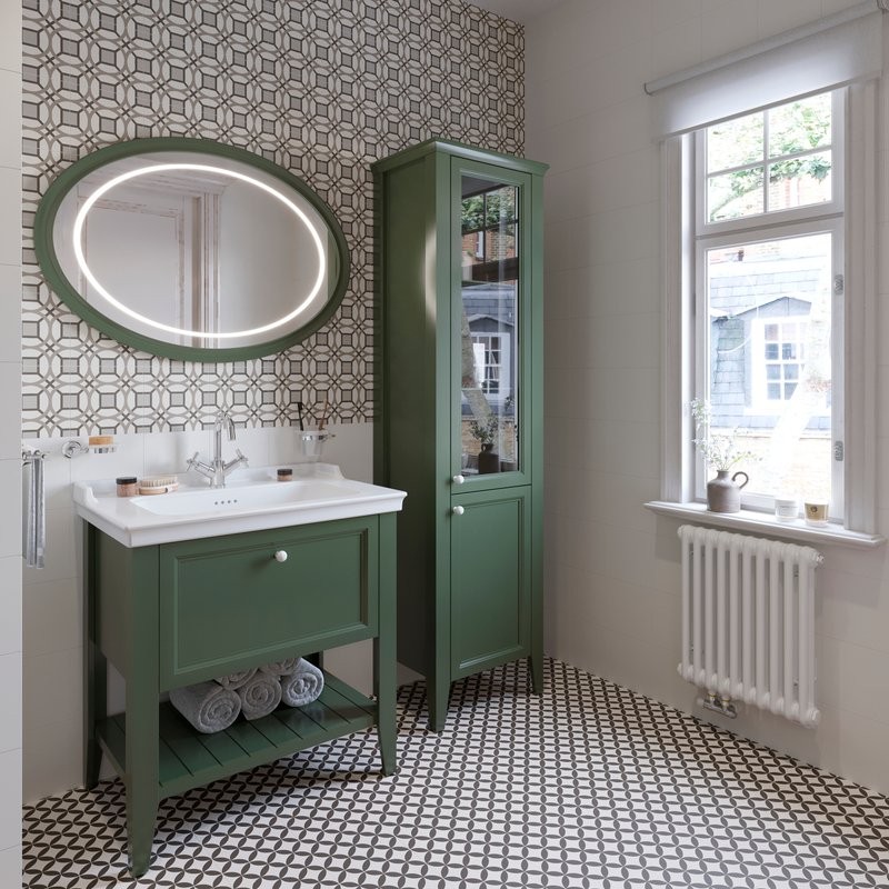 Тумба с раковиной VitrA Valarte 80 ретро зеленая