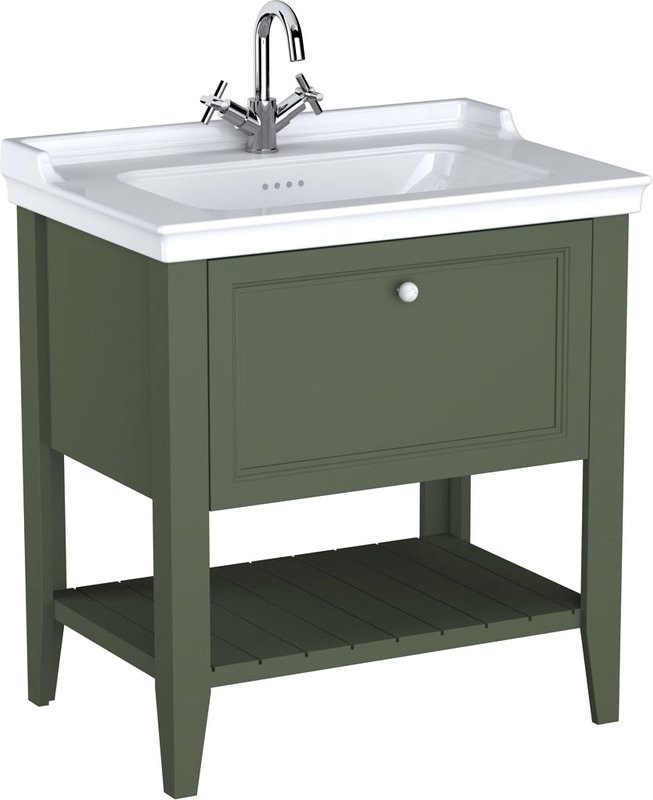 Тумба с раковиной VitrA Valarte 80 ретро зеленая