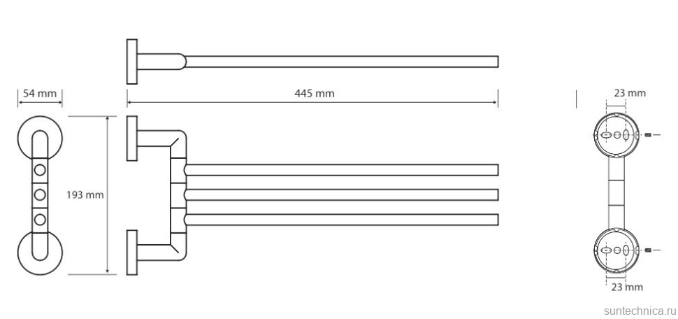 Держатель для полотенец Bemeta Obla 165204112 хром