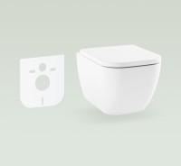 Комплект Унитаз подвесной Lavinia Boho One Compacto 3302102C с микролифтом + Шумоизоляция RelFix 38050010