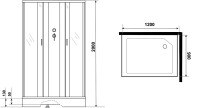 Душевая кабина Niagara Classic NG-43295-14QBK 120х90 см, без крыши