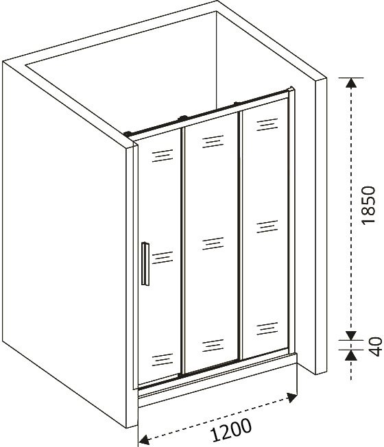 Душевая дверь в нишу Good Door Orion WTW-120-G-CH