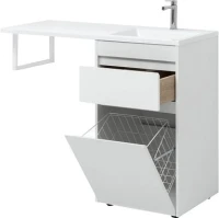 Мебель для ванной комнаты Aquanet Токио 48 1 ящик, с бельевой корзиной R